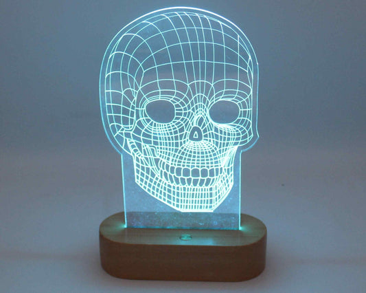 Skull 3D Illusion Night Light - Haisley Design