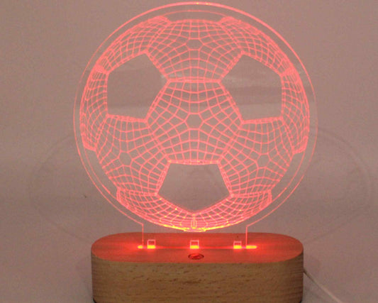 Soccer Ball 3D Illusion Night Light - Haisley Design