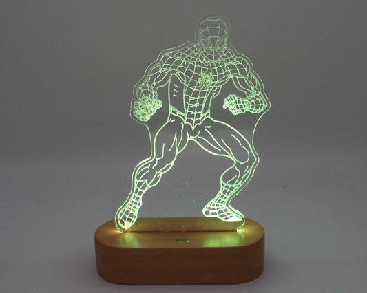 Spiderman 3D Illusion Night Light - Haisley Design