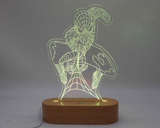 Spiderman 3D Illusion Night Light - Haisley Design