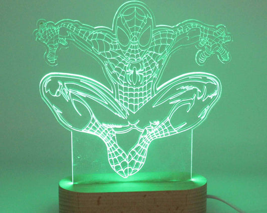 Spiderman 3D Illusion Night Light - Haisley Design